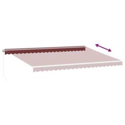 Berkfield Home Manual Retractable Awning Burgundy 500x300 cm in Black - thumbnail 5
