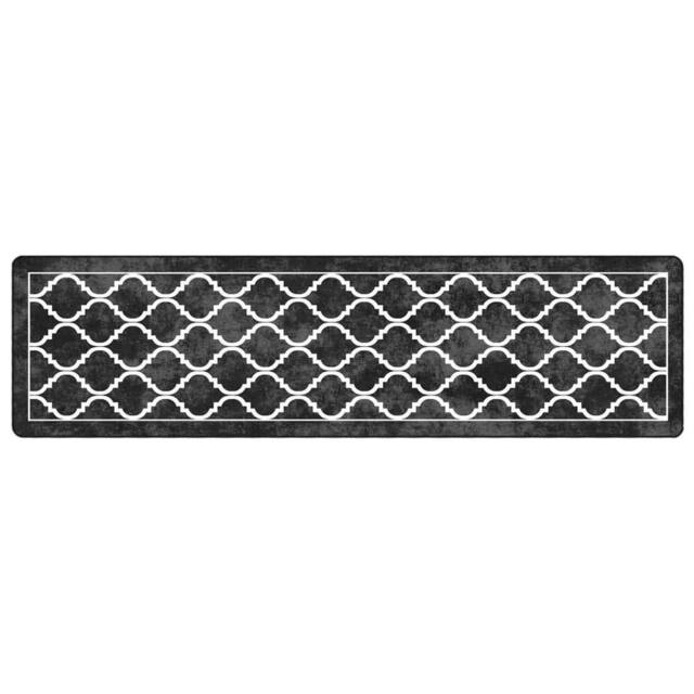 Berkfield Home Rug Washable Black & White 80x300 cm Anti Slip - Size: 100 cm diameter - image 1
