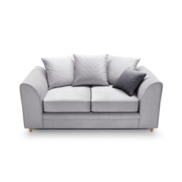 Abakus Direct Chicago Spill-Proof Velvet 2 Seater Sofa in Light Grey - thumbnail 6
