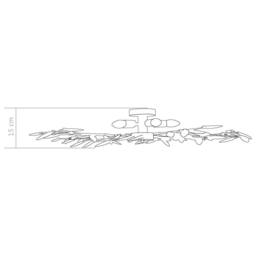 Berkfield Home Ceiling Lamp with Acrylic Crystal Leaf Arms for 5 E14 Bulbs Purple - thumbnail 7