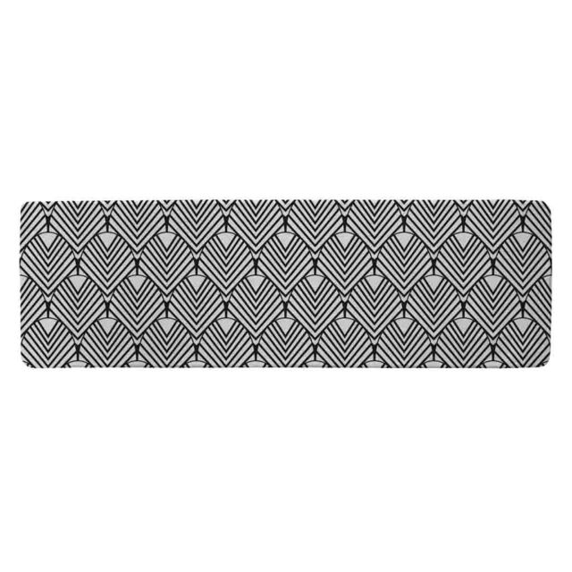 Benjamin Tate Design Black Geometric Decoration Runner Rug in Natural - Size: 67 cm x 230 cm - image 1