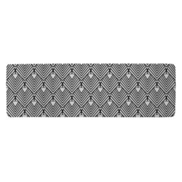 Benjamin Tate Design Black Geometric Decoration Runner Rug in Natural - Size: 67 cm x 230 cm - thumbnail 1