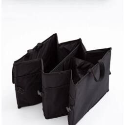 NESTLUNE Foldable Car Boot Organiser Heavy Duty Portable Storage Box in Black - Size: Large