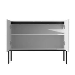 KORVIXA Modern Sideboard Buffet White Storage Cabinet - Size: 100 cm x 100 cm - thumbnail 6