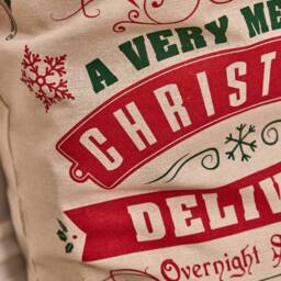 Dibor Traditional Christmas Delivery Sack Childrens Gift Bag in Beige - thumbnail 3