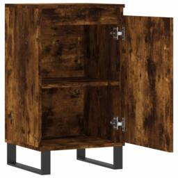 Berkfield Home Sideboards 2 pcs Smoked Oak 40x35x70 cm Engineered Wood in Brown - Size: 40 x 35 x 70 cm - thumbnail 7