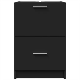 Berkfield Home Sink Cabinet Black 40x37x59 cm Engineered Wood - Size: 40 x 37 x 59 cm - thumbnail 4