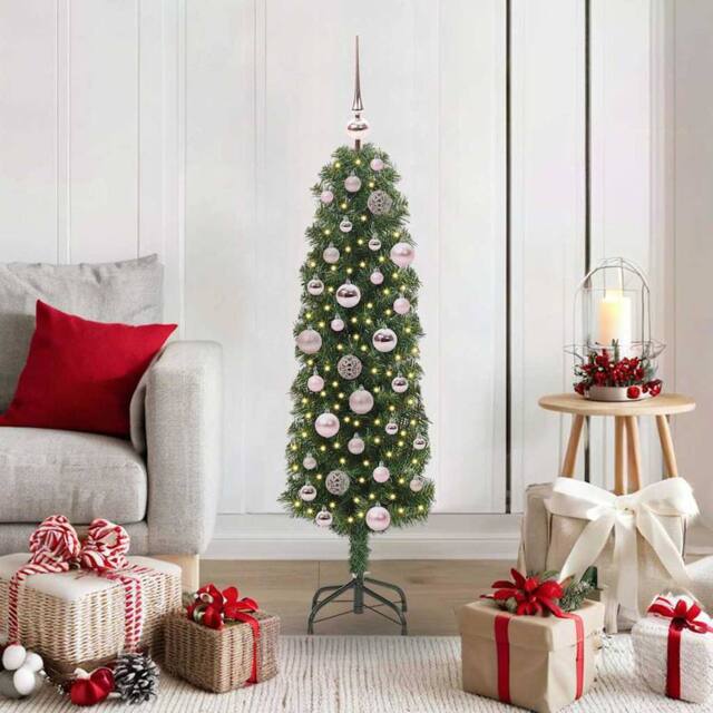 Berkfield Home Artificial Christmas Tree with 150 LEDs with Stand Green 120 cm - image 1