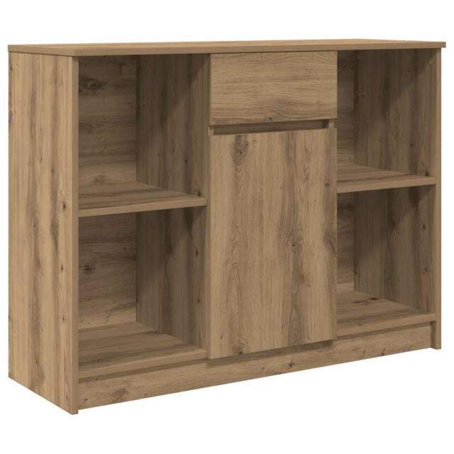 Berkfield Home Sideboard with Drawer Artisan Oak 101x35x76 cm Engineered Wood in Brown - Size: 101 x 35 x 76 cm - image 1