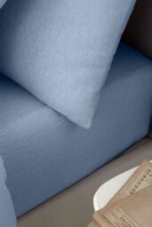 Catherine Lansfield 'Brushed Cotton' Fitted Sheet in Light Blue - Size: Single Fitted - thumbnail 1
