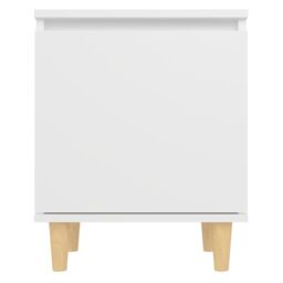 Berkfield Home Bed Cabinet with Solid Wood Legs White 40x30x50 cm - Size: 40 x 30 x 50 cm - thumbnail 6