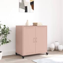 Berkfield Home Sideboard Pink 68.5x39x72 cm Steel - thumbnail 3