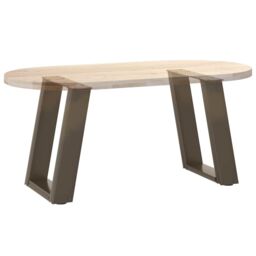 Berkfield Home Coffee Table Legs U-Shaped 2 pcs Natural Steel 28x(42-43) cm Steel in Brown - thumbnail 8