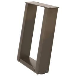 Berkfield Home Coffee Table Legs U-Shaped 2 pcs Natural Steel 28x(42-43) cm Steel in Brown - thumbnail 4