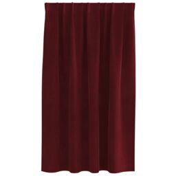 Berkfield Home Blackout Curtains with Top Tape 2 pcs Wine Red Velvet - thumbnail 3