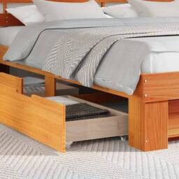 Berkfield Home with Drawer with Headboard with Storage Wax brown 180 x 200 cm So - thumbnail 5
