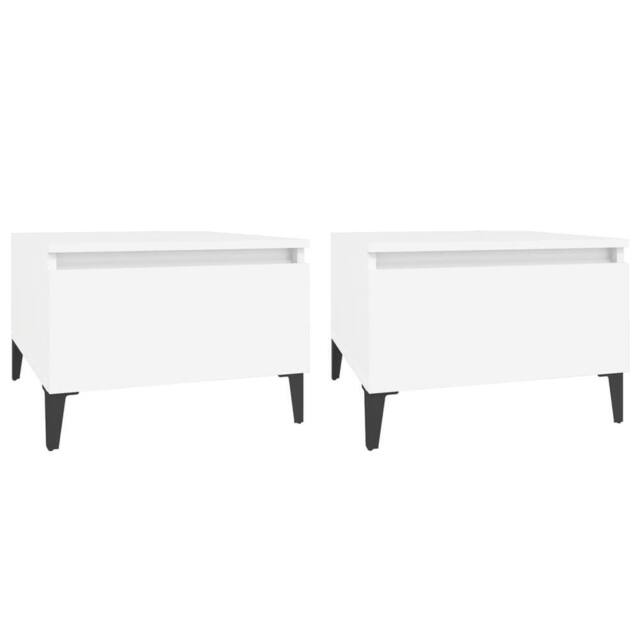 Berkfield Home Side Tables 2 pcs White 50x46x35 cm Engineered Wood - Size: 50 x 46 x 35 cm - image 1