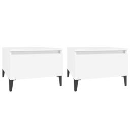 Berkfield Home Side Tables 2 pcs White 50x46x35 cm Engineered Wood - Size: 50 x 46 x 35 cm - thumbnail 1