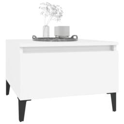 Berkfield Home Side Tables 2 pcs White 50x46x35 cm Engineered Wood - Size: 50 x 46 x 35 cm - thumbnail 4
