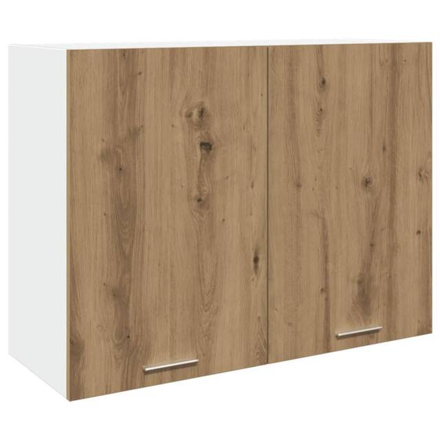 Berkfield Home Hanging Cabinet Lyon Artisan Oak 80x31x60 cm Engineered Wood in Brown - Size: 80 x 31 x 60 cm - image 1