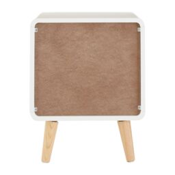 Orsina Versatile 1 Door Cabinet, Lightweight Bedside Cabinet, White Finish Bedroom Cabinet, Sleek Slim Cabinet in Grey - thumbnail 4