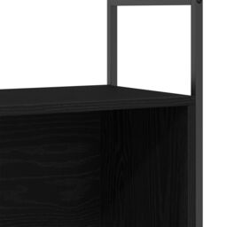Berkfield Home Book Cabinet Black Oak 80x30x78, 5 cm Engineered Wood - thumbnail 8