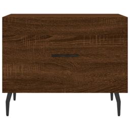 Berkfield Home Coffee Table Brown Oak 50x50x40 cm Engineered Wood - Size: 50 x 50 x 40 cm - thumbnail 5
