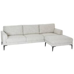 Lemon Pavilion Furniture and Decor Zephra Three Seater Sofa with Footstool - L81 x W241 x H80 cm - White - thumbnail 2