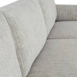Lemon Pavilion Furniture and Decor Zephra Three Seater Sofa with Footstool - L81 x W241 x H80 cm - White - thumbnail 4