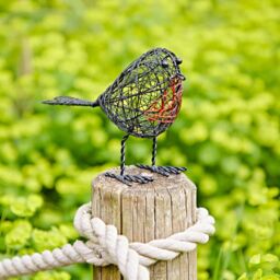 Paper High Set of Two Wire Robin Decorative Ornament in Black - thumbnail 4