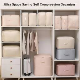 Nordara 2X Large Capacity Foldable Duvet Storage Organizer Bag 52*42*60cm in Pink - thumbnail 5
