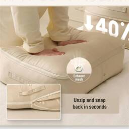 Nordara 2X Large Capacity Foldable Duvet Storage Organizer Bag 52*42*60cm in Pink - thumbnail 3
