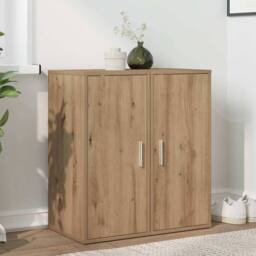 Berkfield Home Shoe Cabinets 2 pcs Artisan Oak 32x35x70 cm Engineered Wood in Brown - Size: 32 x 35 x 70 cm - thumbnail 2