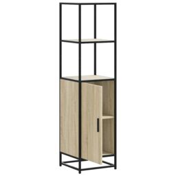 Berkfield Home Highboard Sonoma Oak 35.5x35x139 cm Engineered Wood & Metal in Brown - thumbnail 5
