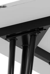 Living and Home Modern Dining Table with MDF Tabletop & Metal Legs in White - thumbnail 5