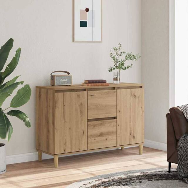 Berkfield Home Sideboard Artisan Oak 102x35x70 cm Engineered Wood in Brown - Size: 102 x 35 x 70 cm - image 1