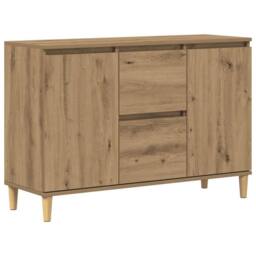 Berkfield Home Sideboard Artisan Oak 102x35x70 cm Engineered Wood in Brown - Size: 102 x 35 x 70 cm - thumbnail 3