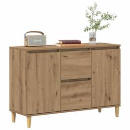 Berkfield Home Sideboard Artisan Oak 102x35x70 cm Engineered Wood in Brown - Size: 102 x 35 x 70 cm - thumbnail 2