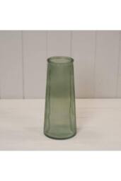 KDMD Vintage Green Tall Ribbed Vase