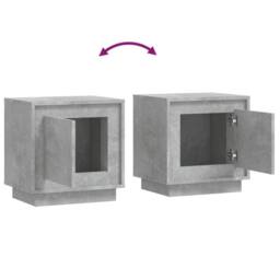 Berkfield Home Modern Bedside Cabinet Concrete Grey 44x35x45 cm Engineered Wood - Size: 44 x 35 x 45 cm - thumbnail 9