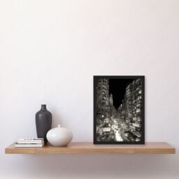 Artery8 Downtown Tokyo Sketch Cityscape Pen & Ink Drawing Japan Black White Artwork Framed Wall Art Print A4 - thumbnail 4