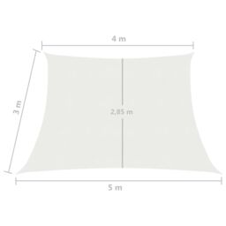 Berkfield Home Sunshade Sail 160 g/m ² White 4/5x3 m HDPE - thumbnail 6