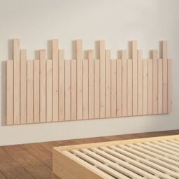 Berkfield Home Wall Headboard 185x3x80 cm Solid Wood Pine in Brown - Size: 185 x 3 x 80 cm - thumbnail 4