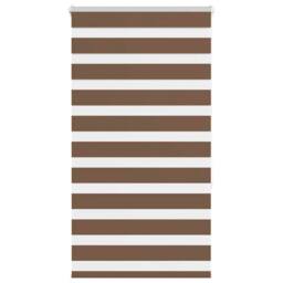 Berkfield Home Elegant Zebra Blind Brown 80x150 cm Fabric Width 75.9 cm Polyester - thumbnail 2