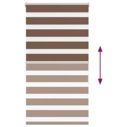 Berkfield Home Elegant Zebra Blind Brown 80x150 cm Fabric Width 75.9 cm Polyester - thumbnail 5