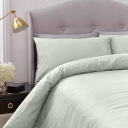Voltico Silentnight Supersoft King Size Duvet Cover Set in Pale Green - thumbnail 2