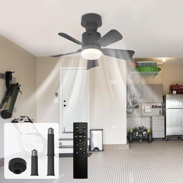 Garwarm Dimmable LED Screw in Ceiling Fan Light for Bedroom, 45 cm Black - image 1