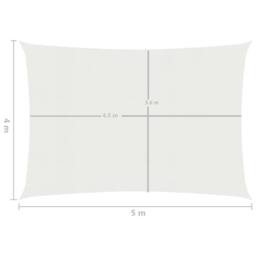 Berkfield Home Sunshade Sail 160 g/m ² White 4x5 m HDPE - thumbnail 6