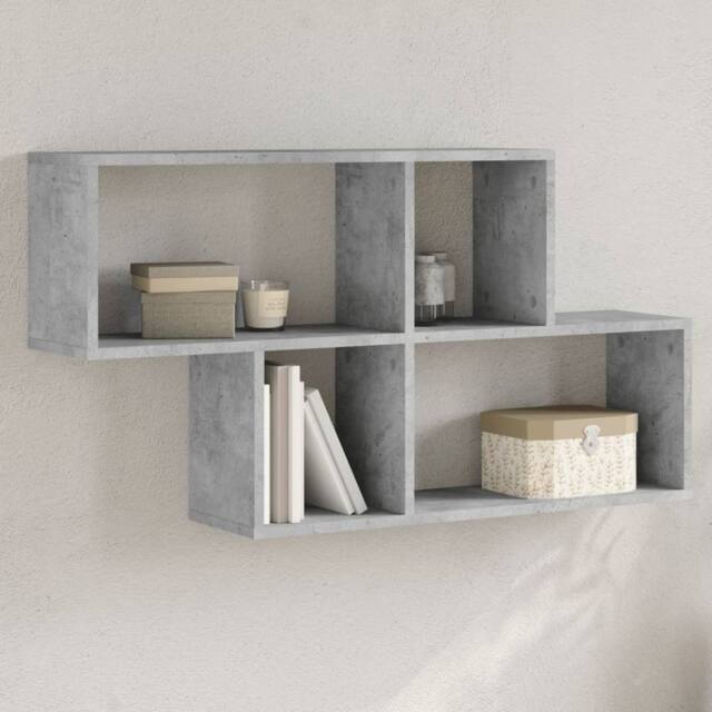 Berkfield Home Wall Shelf Concrete Grey 100x20x53 cm Engineered Wood - Size: 100 x 20 x 53 cm - image 1