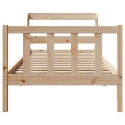 Berkfield Home Beautiful Bed Frame without Mattress 90x190 cm Single Solid Wood Pine in Natural - thumbnail 4